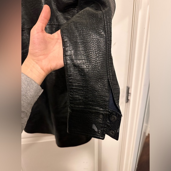 NOISY MAY McGuire Leather Shacket - Picture 8 of 11